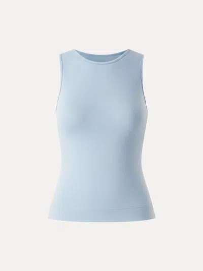 Oglmove Non-itch Lyocell Wool Round Neck Tank In Blue