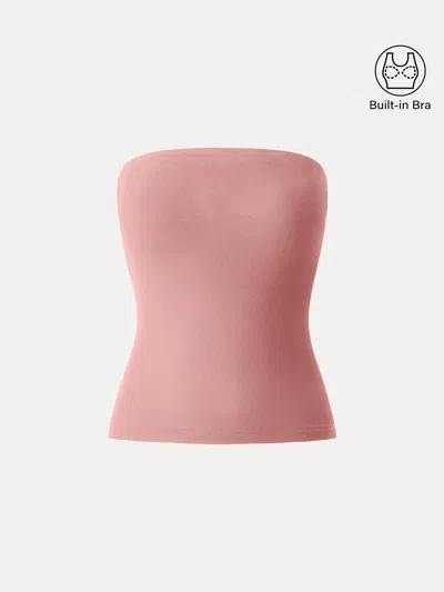 Oglmove Non-slip Essential Tube Bra Top In Sand