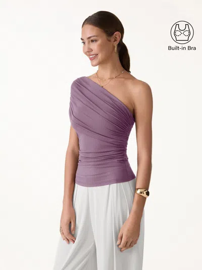 Oglmove One Shoulder Gathered Bra Top