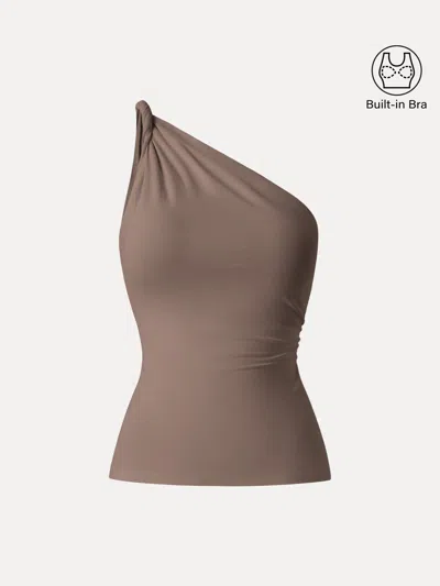Oglmove One Shoulder Twisted Bra Tank