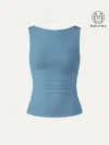 Oglmove Open Back Bra Tank In Dusk Blue
