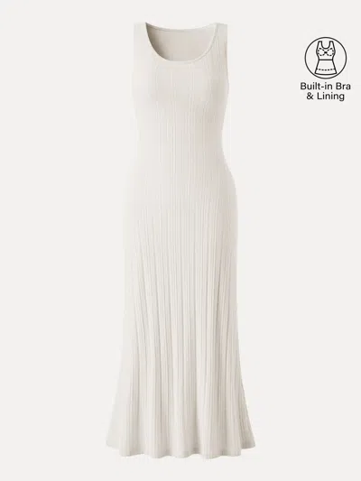 Oglmove Pointelle U-neck Maxi Bra Dress