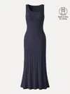 Oglmove Pointelle U-neck Maxi Bra Dress In Black