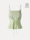 Oglmove Ponte Pleated Spaghetti Brami