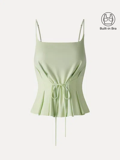 Oglmove Ponte Pleated Spaghetti Brami