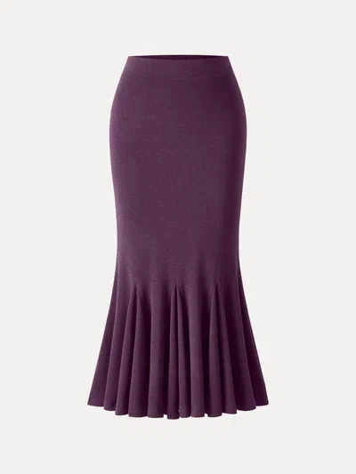 Oglmove Prowarm High-rise Mermaid Midi Skirt In Purple