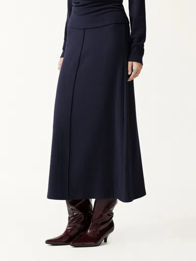 Oglmove Prowarm Mid-rise Pintuck A-line Midi Skirt In Multi