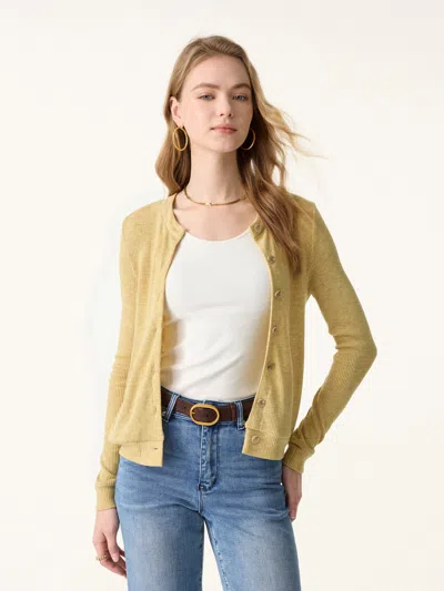 Oglmove Relaxed Fit Round Neck Button Front Cardigan