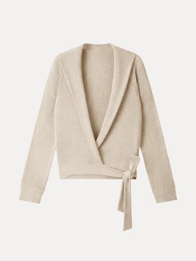 Oglmove Ribbed Shawl Collar Self-tie Cardigan