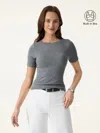 Oglmove Ribbed Texture Cropped Bra Tee