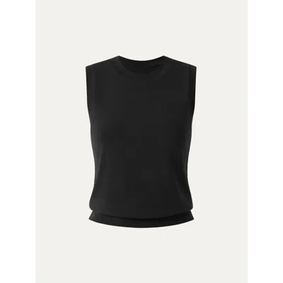 Oglmove Sandwashed Crew Neck Top In Black
