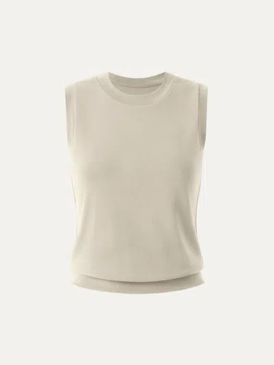 Oglmove Sandwashed Crew Neck Top In Morning Mist