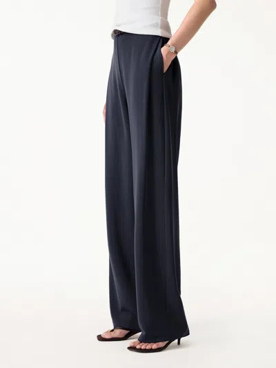Oglmove Sandwashed High Rise Straight Leg Pull-on Pants With Pockets In Black