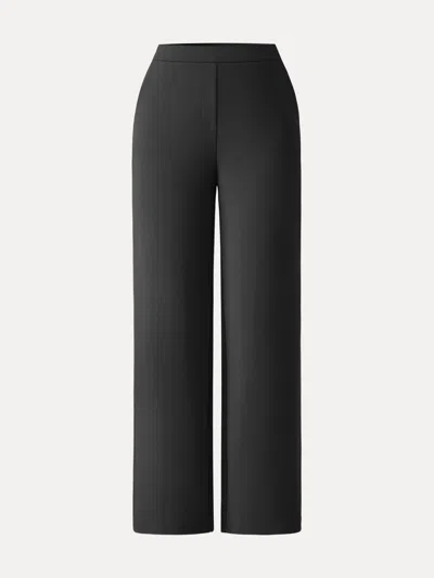Oglmove Sandwashed Modal Breathable Straight Leg Pull-on Travel Pants In Black