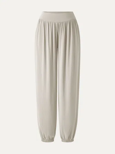 Oglmove Sandwashed Modal Ultra-soft High Rise Balloon Pants With Pockets In Gray
