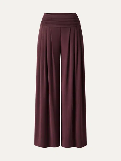 Oglmove Sandwashed Super Flowy Tucked Palazzo Pants With Pockets