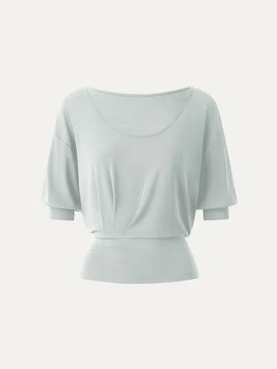 Oglmove Scoop Neck Short Sleeve Tucked Tee