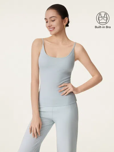 Oglmove Scoop Neck Spaghetti Strap New Airy Bra Tank Top