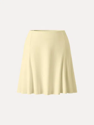 Oglmove Skinkiss Essential Circle Flared Summer Mini Skirt In Yellow