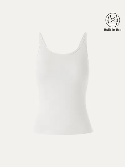Oglmove Skinkiss Scoop Neck Bra Top In White