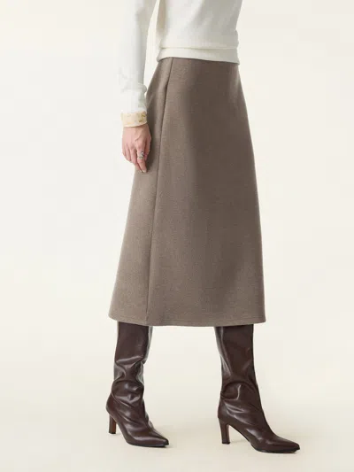 Oglmove Slimming A-line Pull-on Midi Skirt In Purple