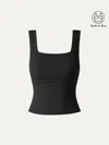 Oglmove Slinky Square Open-back Bra Tank Top In Black