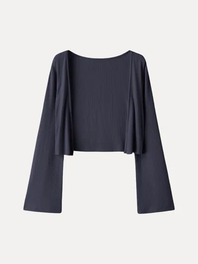 Oglmove Soft Bell Sleeve Cropped Cardigan