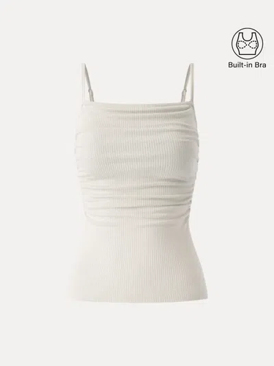 Oglmove Soft Textured Adjustable Spaghetti Bra Tank