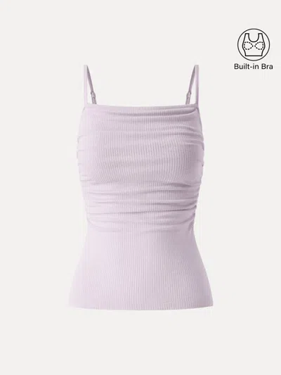 Oglmove Soft Textured Adjustable Spaghetti Bra Tank