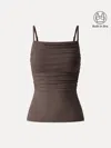 Oglmove Soft Textured Adjustable Spaghetti Bra Tank