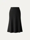 Oglmove Soft Thermal Pull-on Midi Skirt In Black