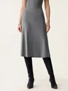 Oglmove Soft Thermal Pull-on Midi Skirt In Heather Carbon