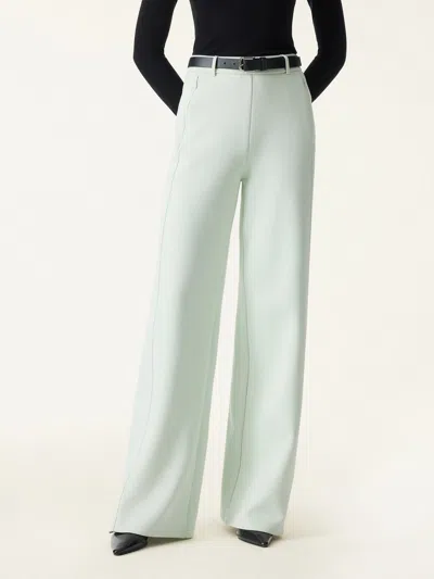 Oglmove Stretch Cotton Blend Slimming High Rise Wide Leg Pants In Ambrosia