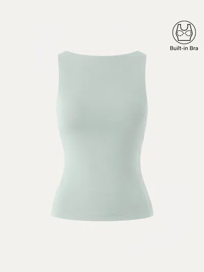 Oglmove Stretch Cotton Boatneck Bra Tank