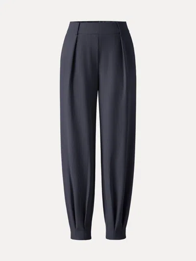 Oglmove Stretch Linen-like Wrinkle-reisistant Tapered Pants In Blue