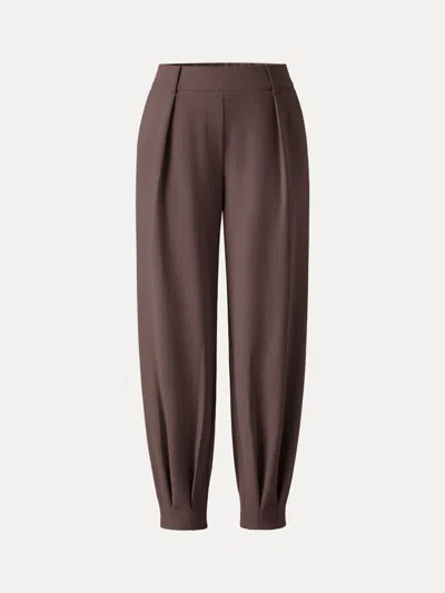 Oglmove Stretch Linen-like Wrinkle-reisistant Tapered Pants In Brown