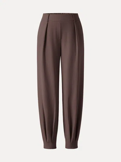 Oglmove Stretch Linen-like Wrinkle-resistant Pants In Walnut Brown