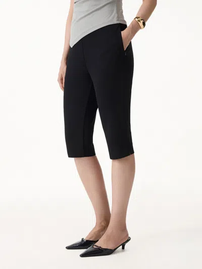 Oglmove Stretch Ponte Chic Capri Pants With Pockets In Animal Print