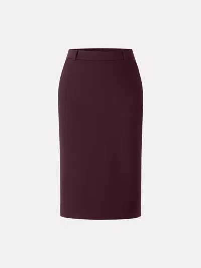 Oglmove Stretch Ponte Essential The Opportunity Skirt In Burgundy