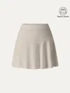 Oglmove Stretch Ponte Mid Rise Pull-on Skort In White
