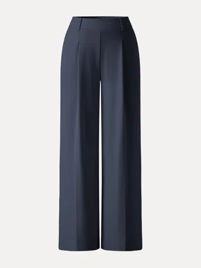 Oglmove Stretchy Flowy High Rise Wide Leg The Success Pants In Blue