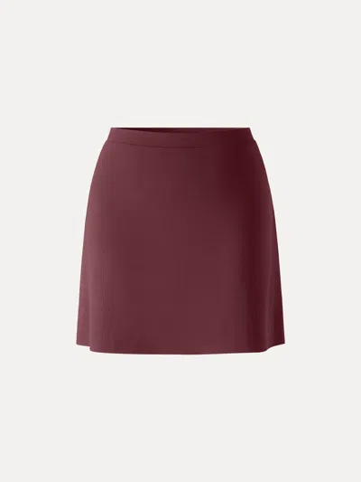 Oglmove Stretchy Mid Rise A-line Pull-on Skirt