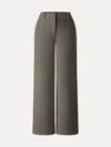 Oglmove Stretchy Mid Rise Fly-front Wide Leg Trousers