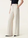 Oglmove Stretchy Mid Rise Fly-front Wide Leg Trousers In Gray