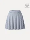 Oglmove Striped Circle Flare Pull-on Skort In Blue