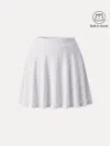 Oglmove Striped Circle Flare Pull-on Skort In White