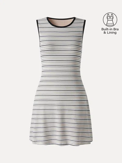 Oglmove Striped Easy Mini Bra Dress In Black