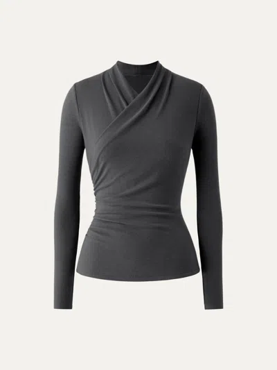 Oglmove Surplice Long Sleeve Top