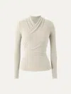 Oglmove Surplice Long Sleeve Top