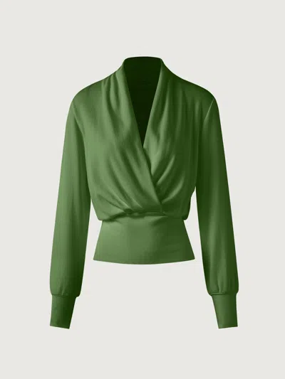 Oglmove Surplice Tuckable Top In Green